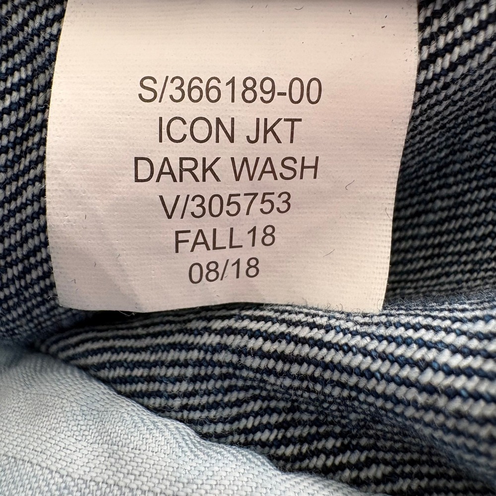 Gap Denim Jacket Ladies Large Tall Dark Wash Blue Cotton Trucker Jacket EUC - Picture 12 of 15